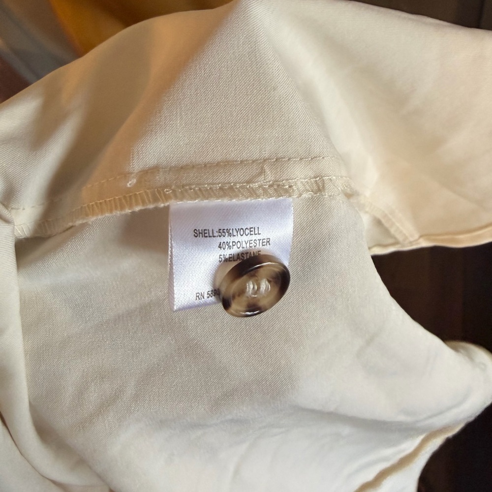 ANTONIO MELANI Cream Midi Tie-Waist Skirt - Picture 5 of 6